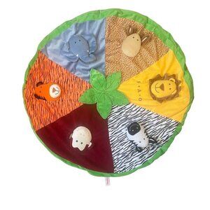 Fao Schwarz Baby Tummy Time Play Mat Development Jungle Animal Noises Textures